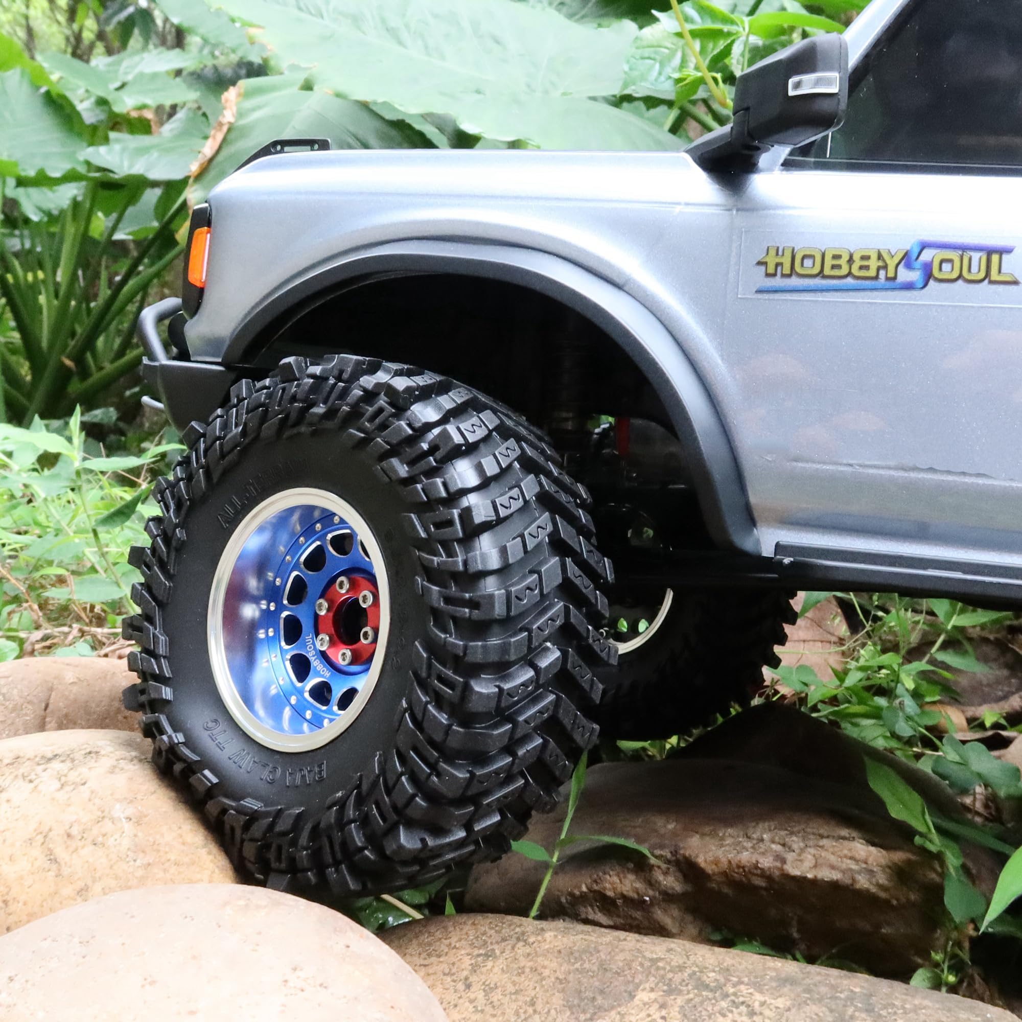 HOBBYSOUL 4 unids RC 2.2 neumáticos de Todo Terreno Super Grip pegajoso Barro Oruga Baja Claw neumáticos 127mm/5.0inch Ajuste para 2.2 Beadlock llanta de Rueda