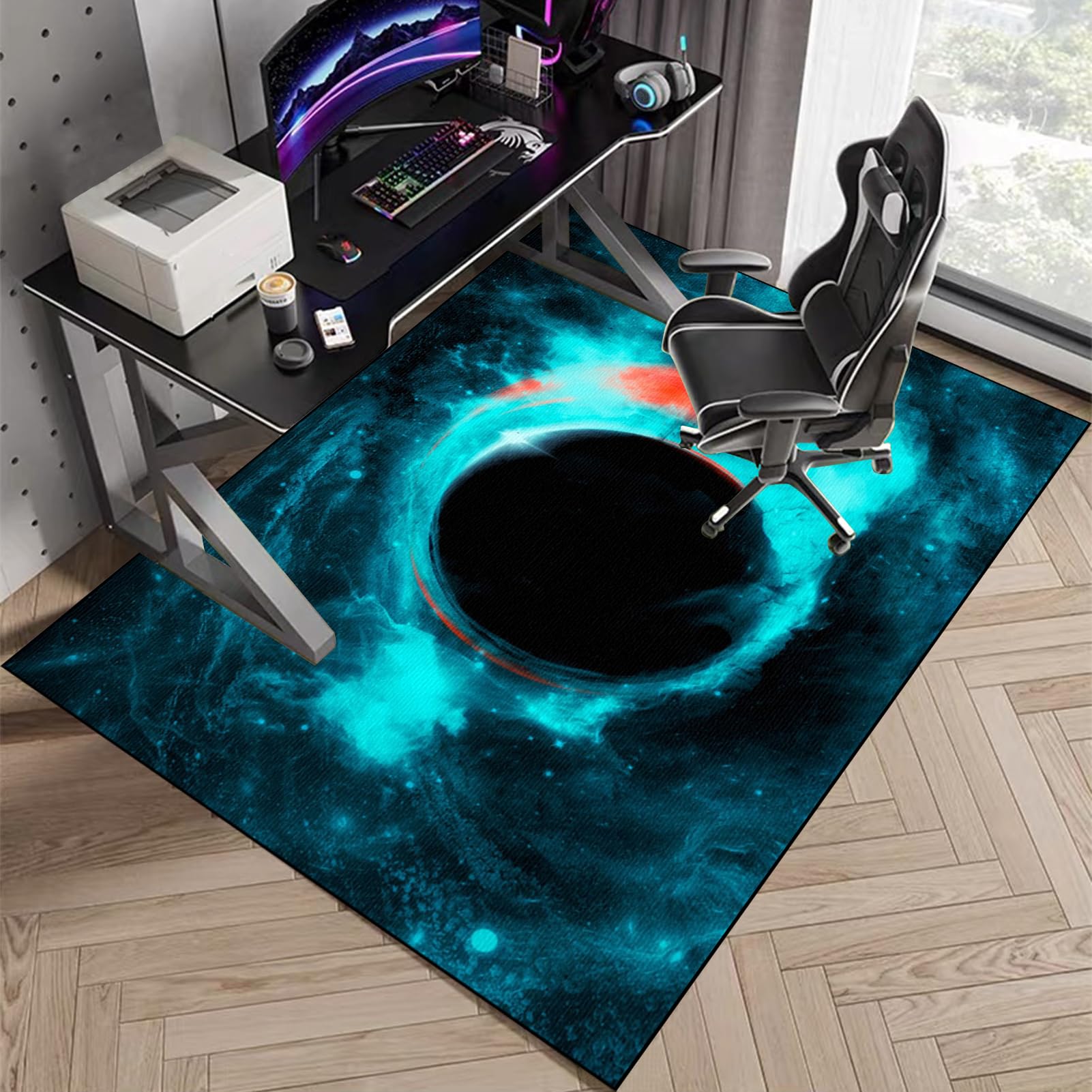 Alfombrilla para Silla de Gaming Oficina Protector de Suelo Silla Ruedas para Suelos Duros 120 x 140 cm Alfombra para protección de Suelos Duros Alfombra Protectora Suelo para Silla de Oficina
