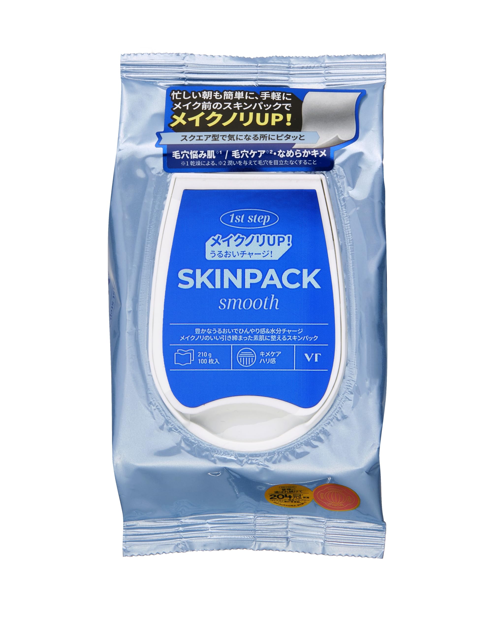 VT SKINPACK 100枚入り9個 フェイスマスク シートマスク 大容量 Amazon.co.jp: VTCOSMETICS(ブイティコスメテックス)スムーズスキン