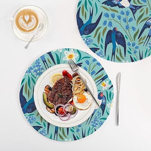 Miniatura 4 de 3 Pcs Trivet Table Runner Flying Swallows and Spring Flowers for Hot Dishes 15in Cotton Thread Weave Heat Resistant Hot Pad for Instant Pot