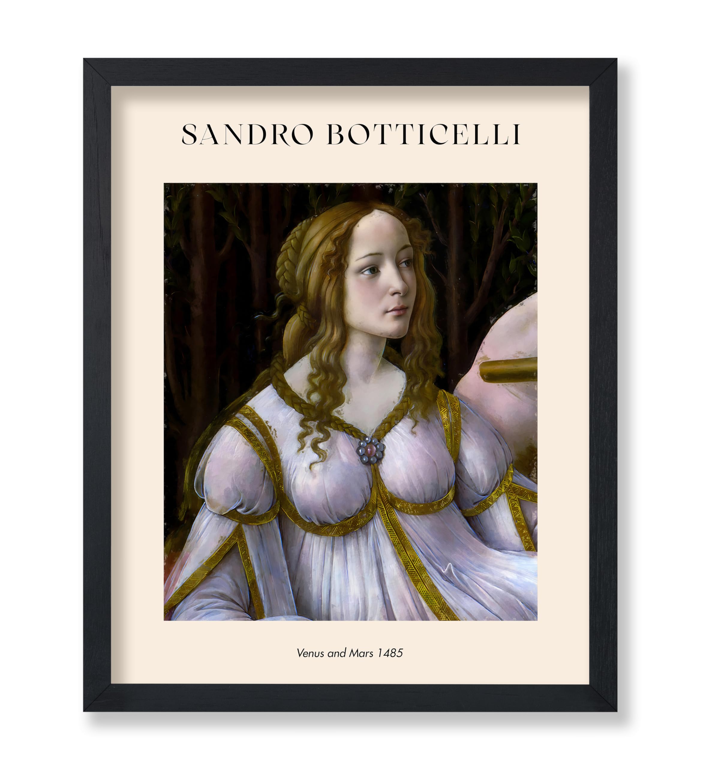Poster Master Poster di Sandro Botticelli, stampa di Venere e Marte, arte mitologica, arte rinascimentale italiana, dea dell'amore, arte del dio della guerra, decorazione classica per casa o ufficio,