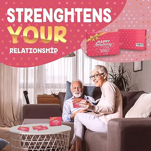 Miniatura 5 de Juego de feliz aniversario para parejas para iniciar conversaciones impresionantes, más de 100 tarjetas para regalos de pareja para marido y esposa,