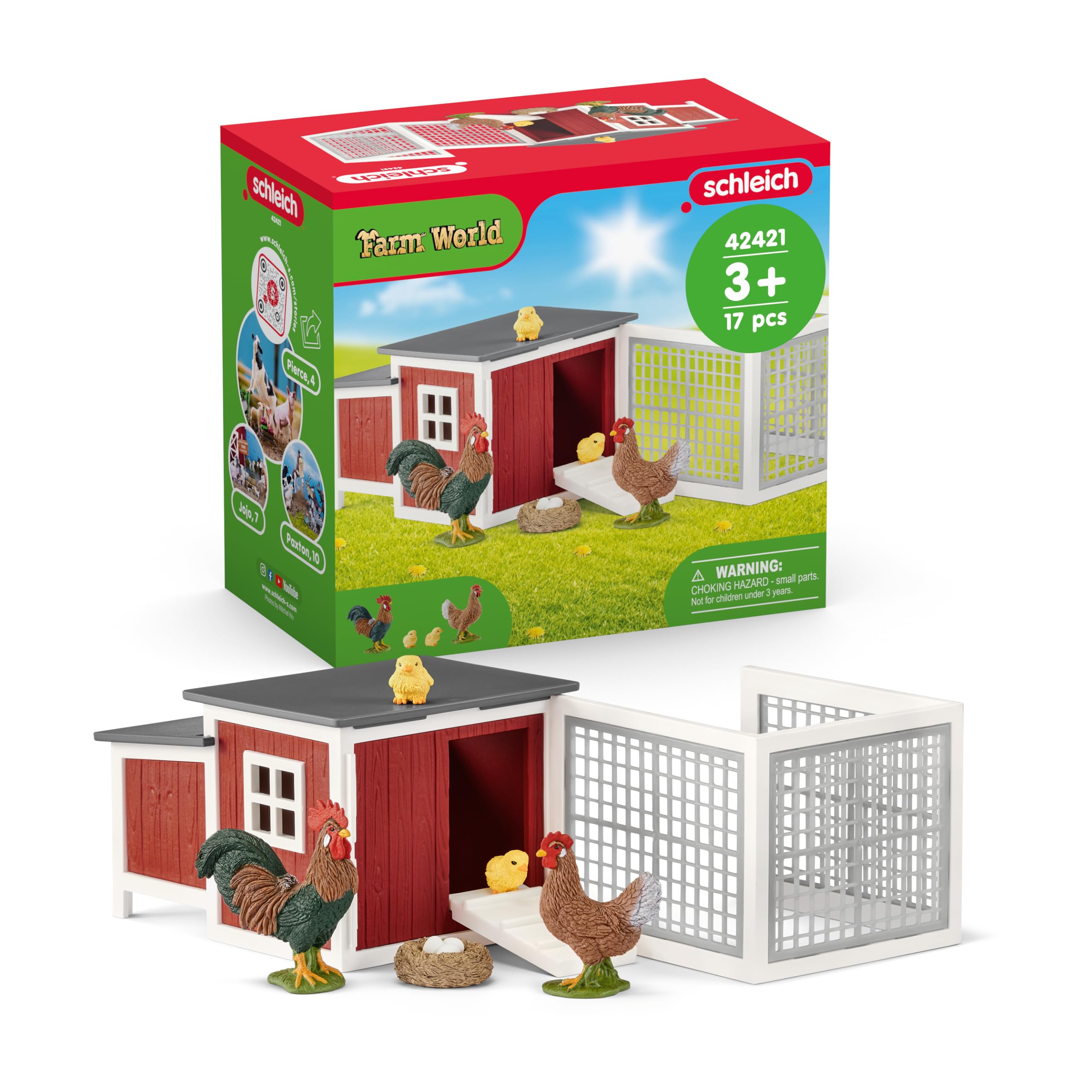 Amazon.com: Schleich Farm World Chicken Coop Farm and Animal