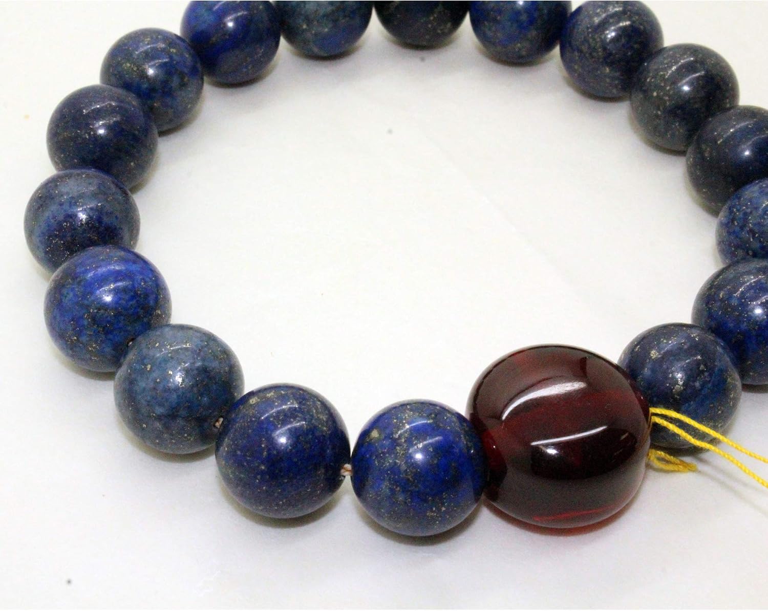 Handmade Blue Gemstone Beads Hand Rosary Praying Bracelet Aws212