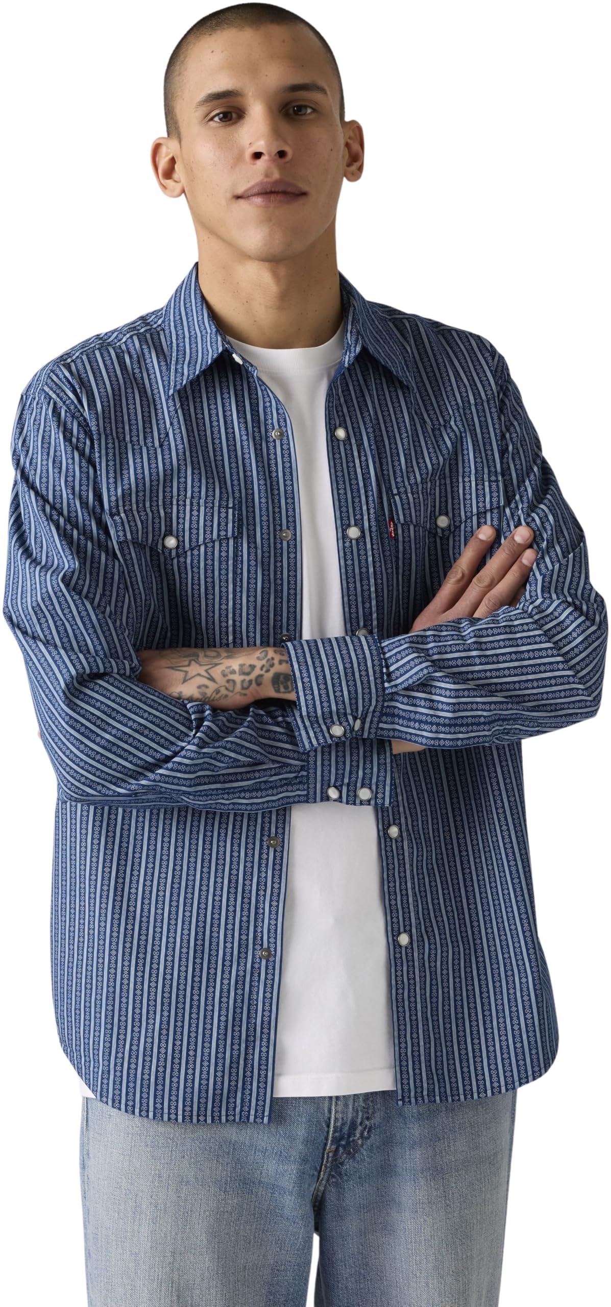 Levi's Hombre Camisa Western Barstow con Cuello francés, Regular Fit