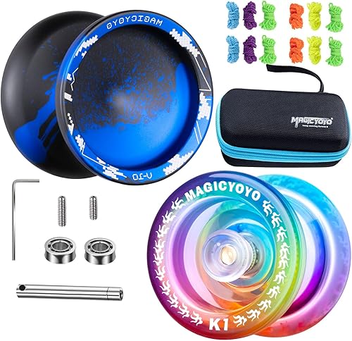 Miniatura 10 de MAGICYOYO V10 Yoyo de dedo giratorio profesional de metal Yoyo de doble propósito sensible y no sensible con estuche de almacenamiento + guante de