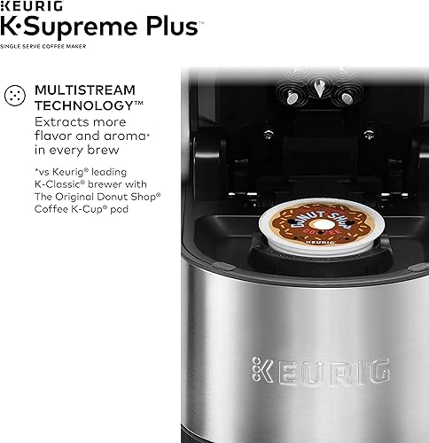 Miniatura 7 de Keurig K-Duo Plus Cafetera de una sola porción y jarra y cafetera K-Supreme Plus de una sola porción K-Cup cápsula, tecnología MultiStream, acero