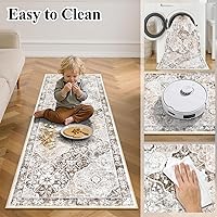Vista 5 de Ileading Alfombras lavables para pasillo, 2 x 10 pies, antideslizantes, para entrada, cocina, baño, dormitorio, lavandería, sala de estar, alfombra