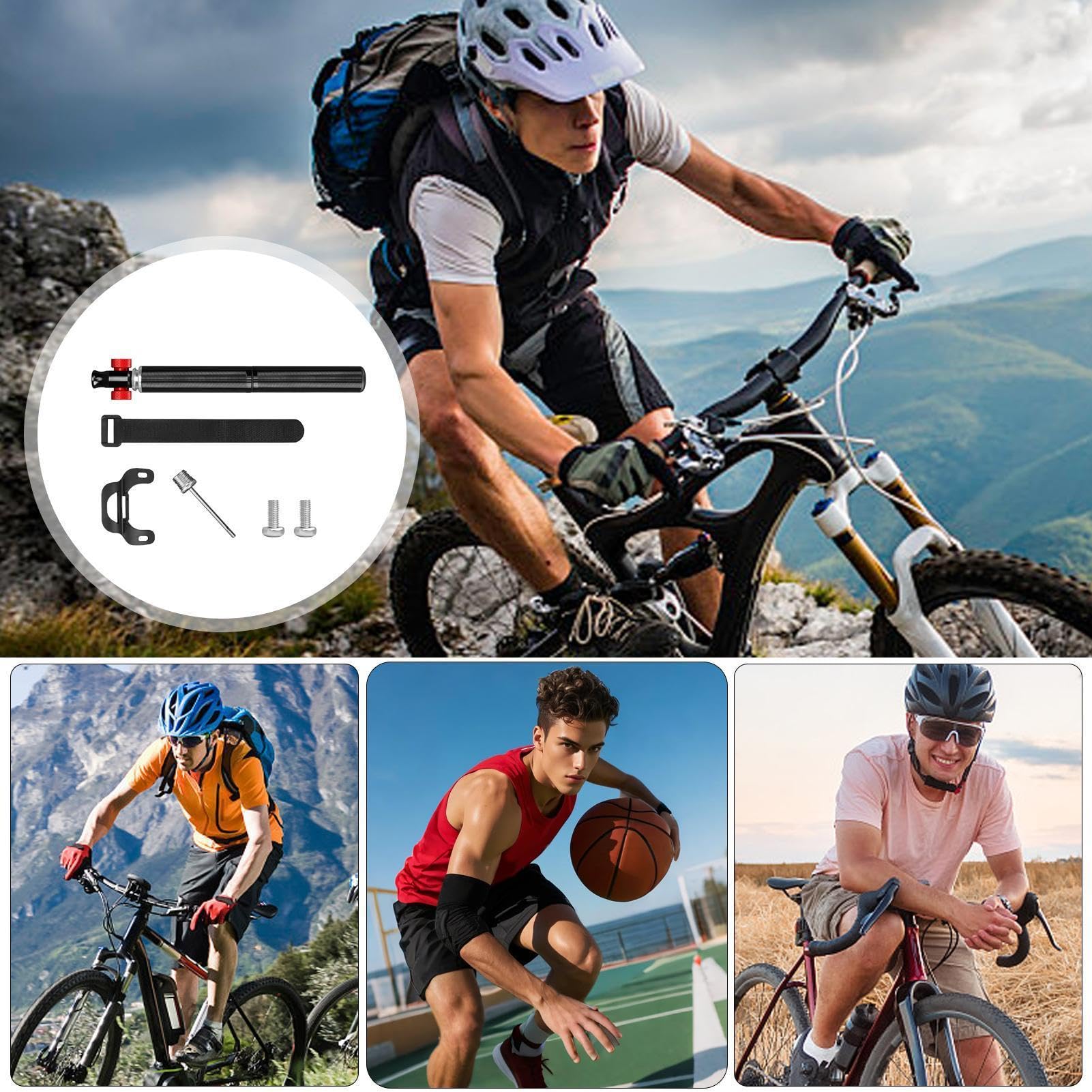 Pompa Per Bici Portatile Gonfiatore Leggero Bici Palloni Con Ago | Mini pompa per pneumatici di bicicletta Per Basket Pallavolo Calcio Sport All'Aperto Ciclismo E Mountain Bike