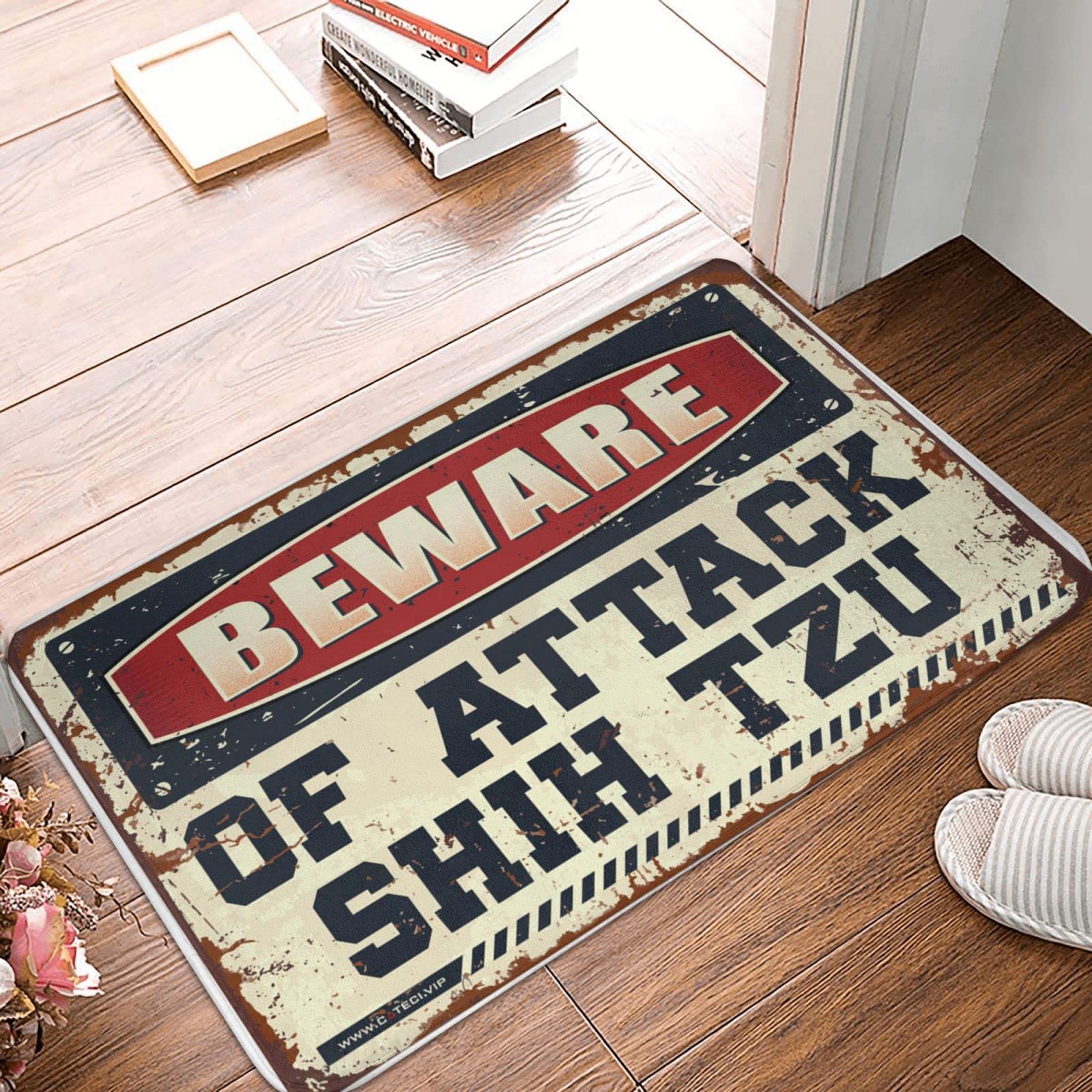Paillasson Shih Tzu 50x80 cm tapis de bienvenue extérieur pour entrée de maison