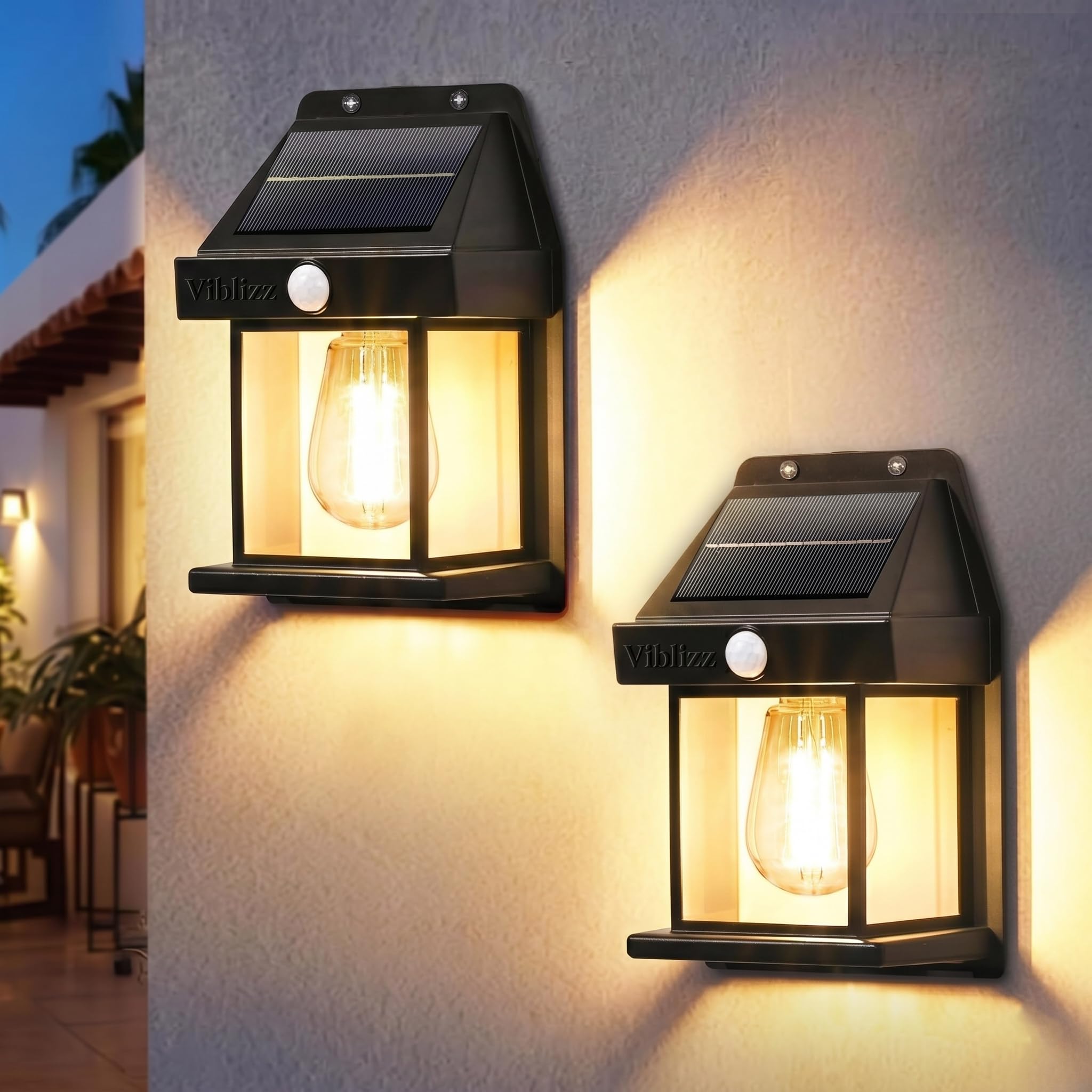 Motion Sensor Solar Light – Waterproof Dusk to Dawn LED Wall Lantern – 3 Lighting Modes Wireless Solar Lamp for Outdoor Garden, Porch, Gate, Yard and Exterior Security Lighting (Set of 2)-image-48