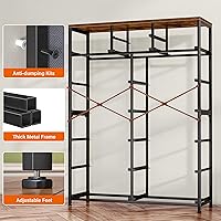 Vista 5 de EnHomee Cómodas altas para dormitorio con cajón, cómodas para dormitorio, cómodas de tela y cómodas para sala de estar, parte superior de madera