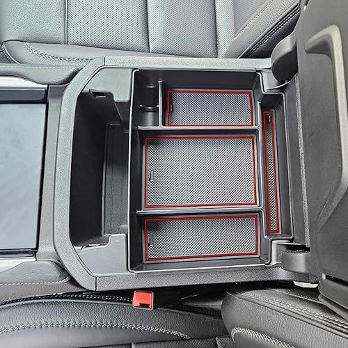 Miniatura 10 de TOPINSTALL Bandeja de consola deslizante compatible con accesorios Chevy TahoeSuburbanGMC Yukon 2021-2025, organizador de reposabrazos de tamaño