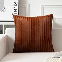 Vista 36 de UGASA - Fundas de almohada decorativas de terciopelo suave y sólidas de Navidad para sala de estar/sofá, 16 x 16 pulgadas, 2 unidades, color burdeos