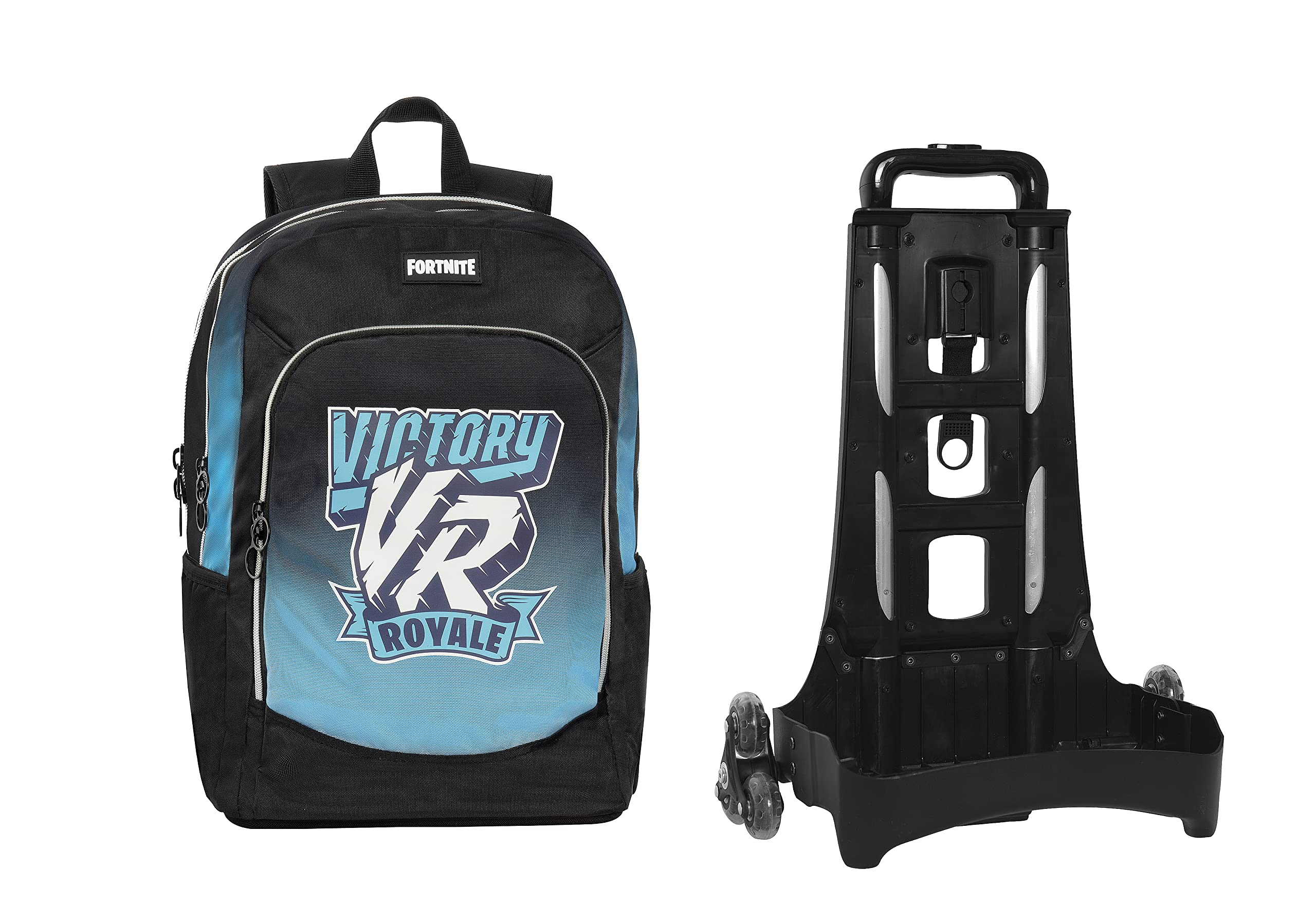 Fortnite, Zaino Org. C/Trolley Stacc. New Sporty Victory Bagagli Valigia Unisex Bambini E Ragazzi, Blu Marine, L