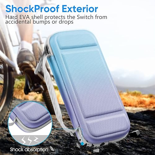 Miniatura 5 de Fintie - Estuche de transporte para Nintendo Switch OLED Modelo 2021Switch 2017, resistente a los golpes Funda protectora de carcasa dura para
