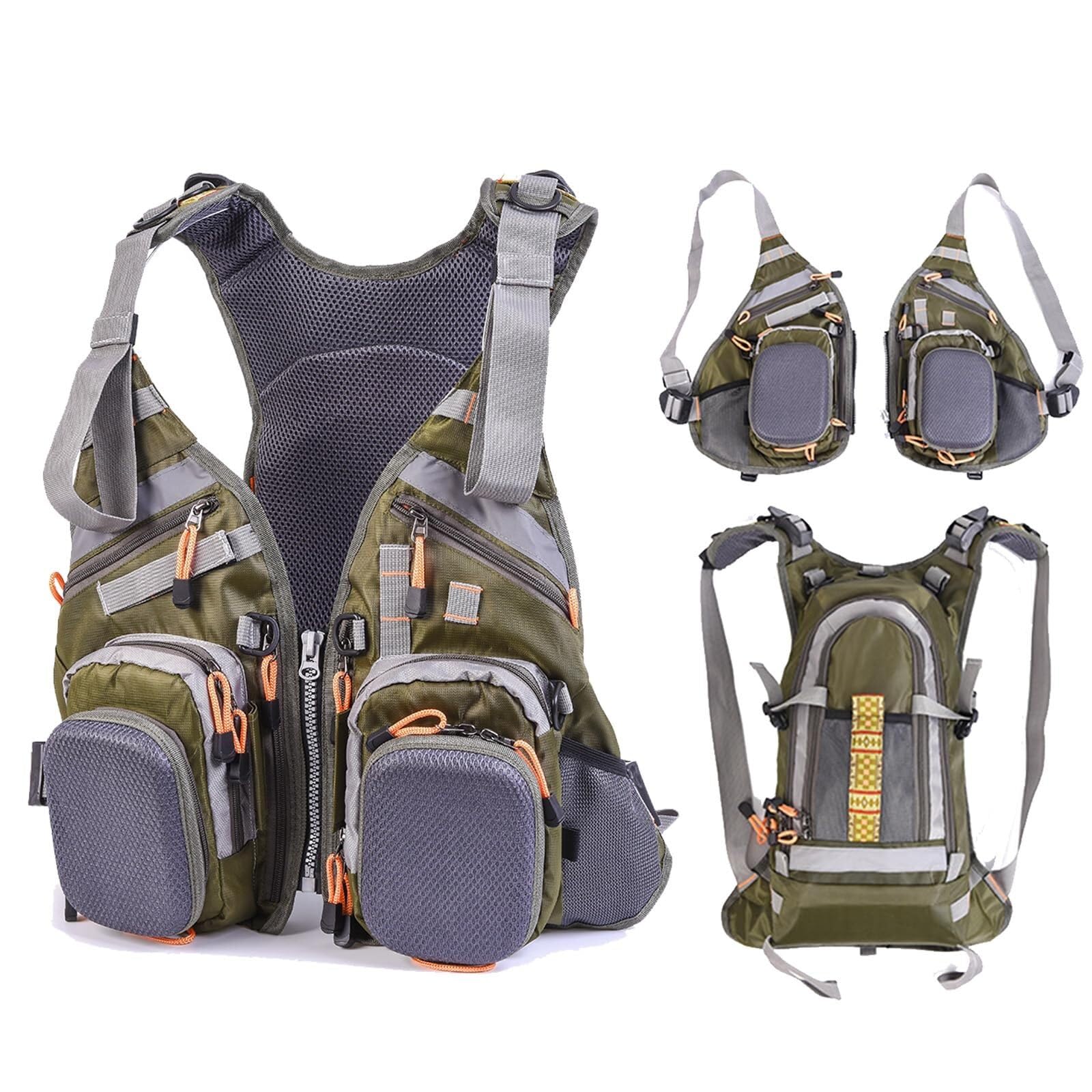Unisex Hohe Auftriebskraft Tragbar Schwimnweste 3 in 1 Umwandelbarer Rucksack Abnehmbare EPE Einlage für Seefischen Kajak Bootfahren Wassersport Sicherheit