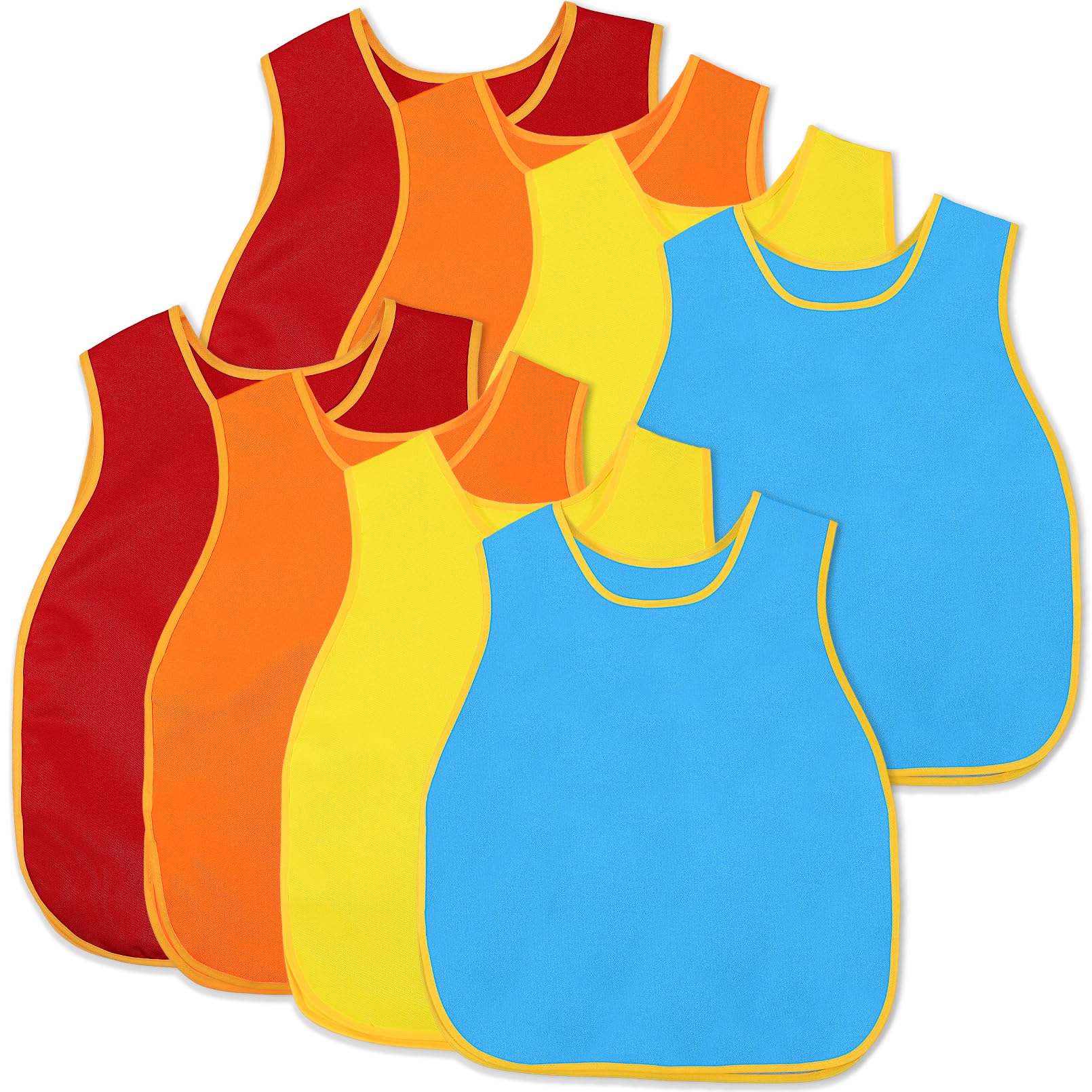 Extrapins Art Smock for Kids,8 Pack Waterproof Painting Aprons,Kids Art Aprons,Toddler Paint Smock,Sleeveless Children Art Smocks for Kids Paint Art Craft Activity Community Event,4 Colors