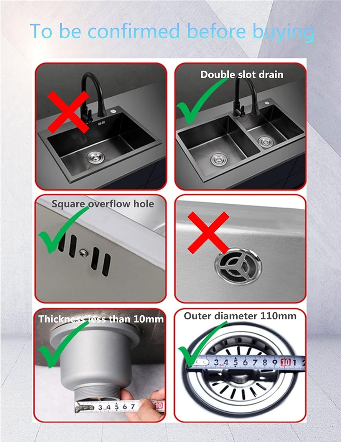 Buy HTDAK Kitchen Dual Sink Installation Plumbing, Expandable Sink