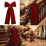 Lovskoo 3 PCS Red Bows Velvet Bows – Versatile Home; Hotel Use