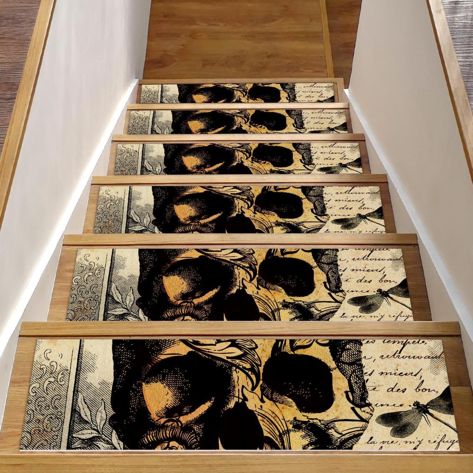 Alfombrilla para peldaños de escalera de madera interior ideal para proteger a los ancianos