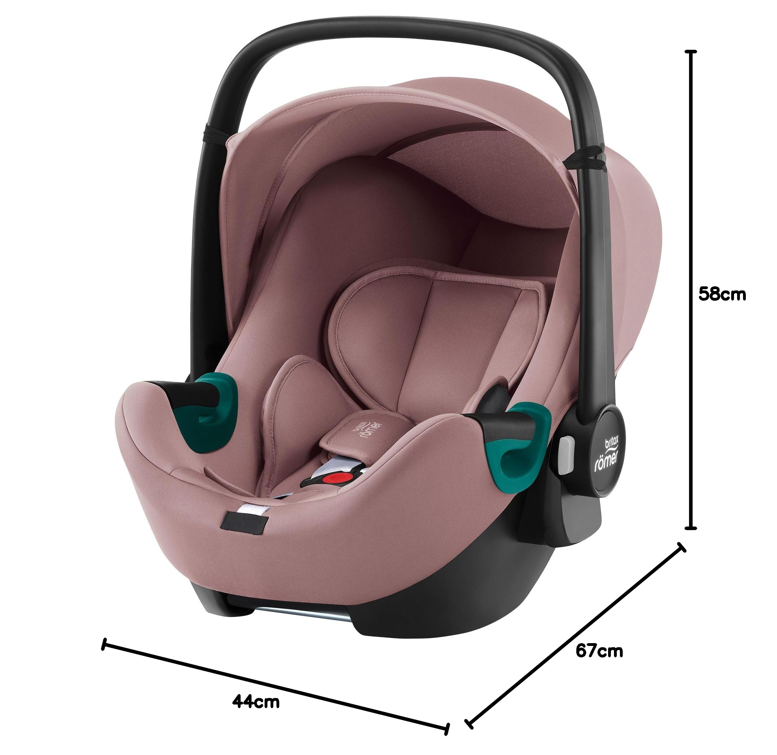 BRITAX RÖMER Baby-Safe 3 i-SIZE, para recién nacidos hasta 15 meses (40-83 cm), rosa pálido