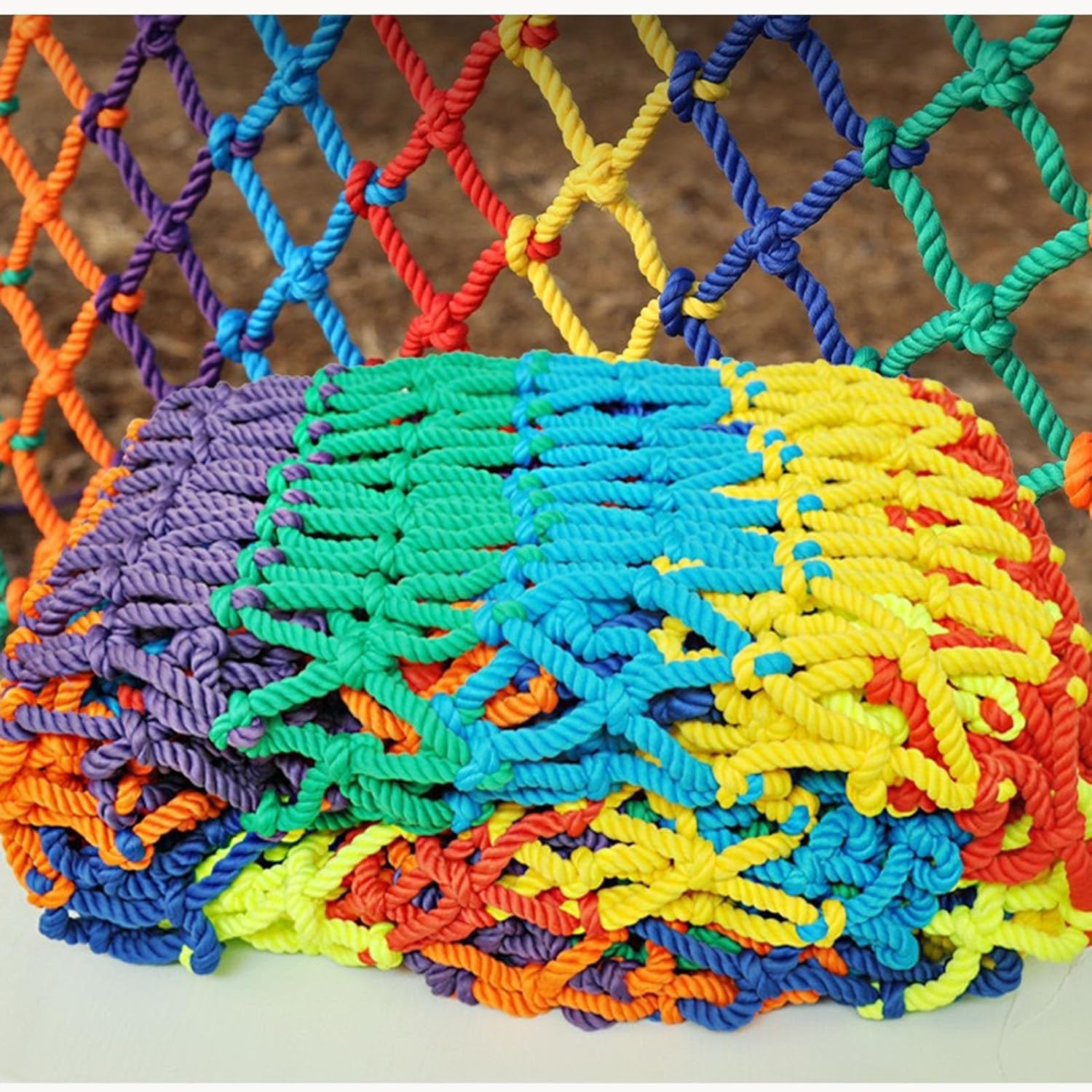 Xzmzbxzb Coloured Safety Nets Rope Nets Outdoor Play Equipment Storage Nets Green Colourful For Stairs Balconies Playgrounds Folding Customisable(1X2m)