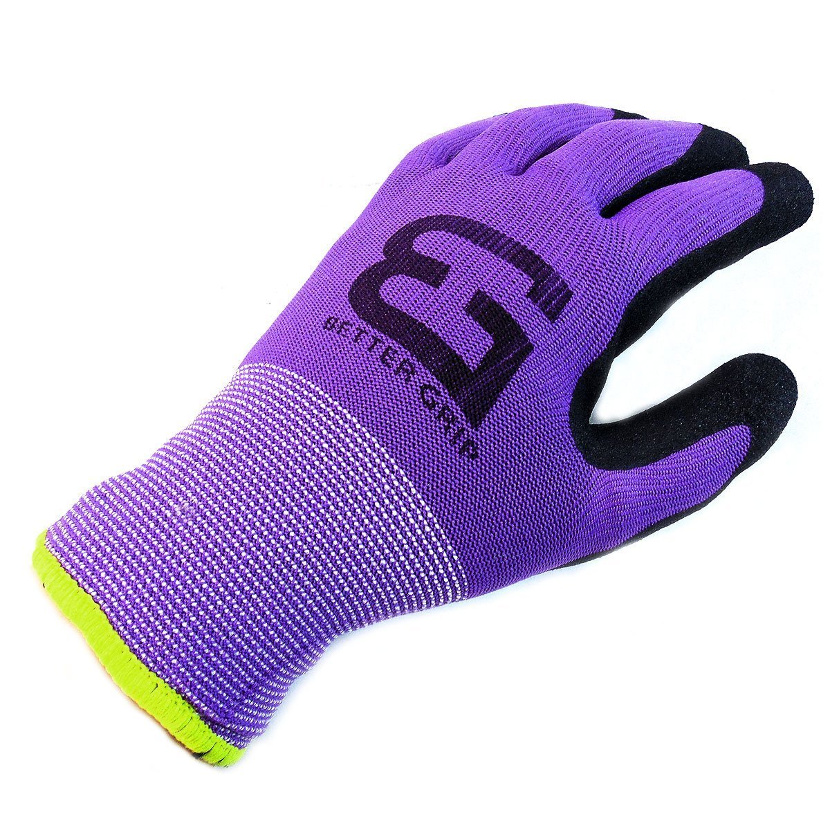BGWANS - Guantes de trabajo de seguridad con revestimiento de goma, aislados de doble forro para invierno, 3 pares/paquete (mediano, morado)