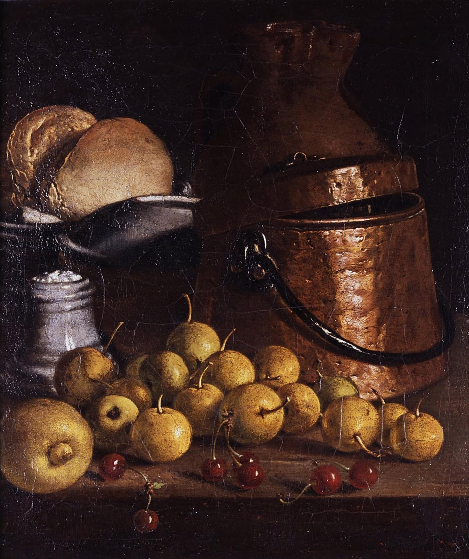 SERENDIPITP Retro Picture Poster Wall Art Pictures Painting Still Life with Bread Animales and Laeeks by Luis Egidio Melendez Wall Art Canvas Print for Wall Decor 60x90cm
