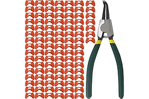 101PCS Pinless Peepers with Pliers Chicken Peepers Pheasant Poultry Blinders Spectacles Anti-Pecking...