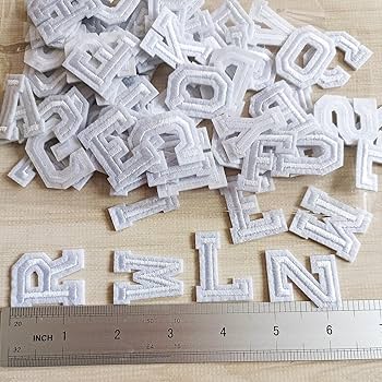 Amazon.com: Zlettery 1.3 inch Iron on Letter Patches 78
