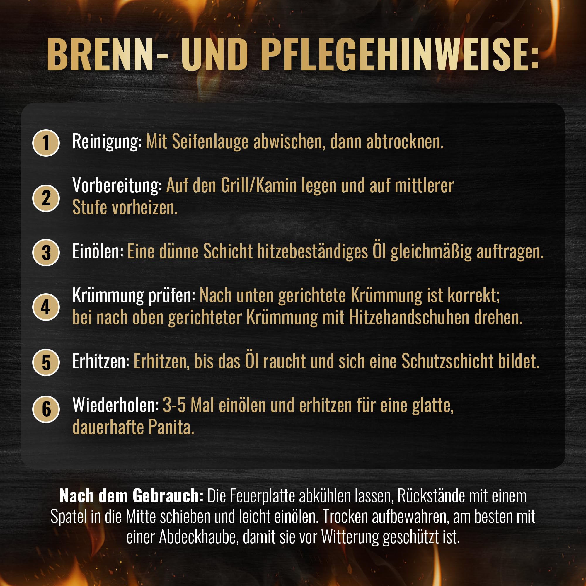 Feuerplatte für Kugelgrill Handgriffe 80 cm, 5 mm Stärke #02 – INKL. Grilleinsatz, Grillplatte für Feuertonne & Feuerschale, Massive Stahlplatte Plancha Grillring für BBQ & Teppanyaki