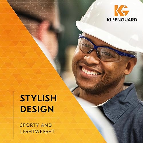 Miniatura 5 de JACKSON SAFETY anteojos de protección con lentes antiempañantes y marco azul metálico, Universal, 12