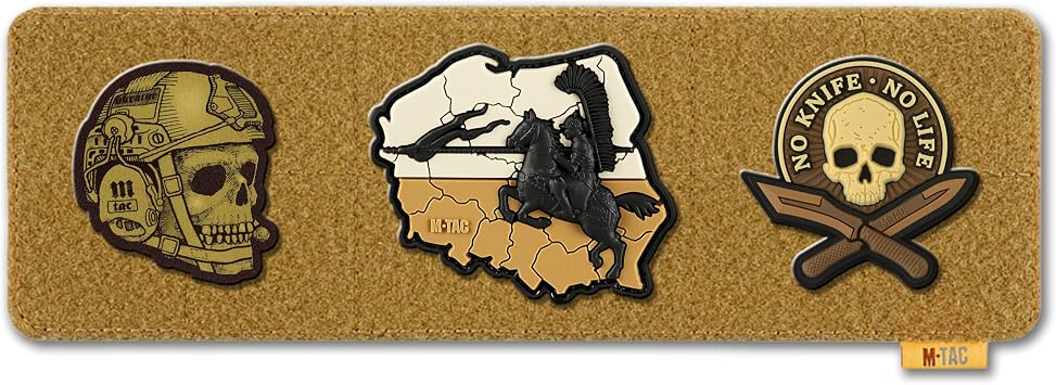 M-Tac Magnetic Tactical Patch Board - Display Panel Holder with Loop Surface Organizer for Military Army Combat Morale Patches with Hook Fasteners Emblems & Patches for Vest Backpacks Coyote