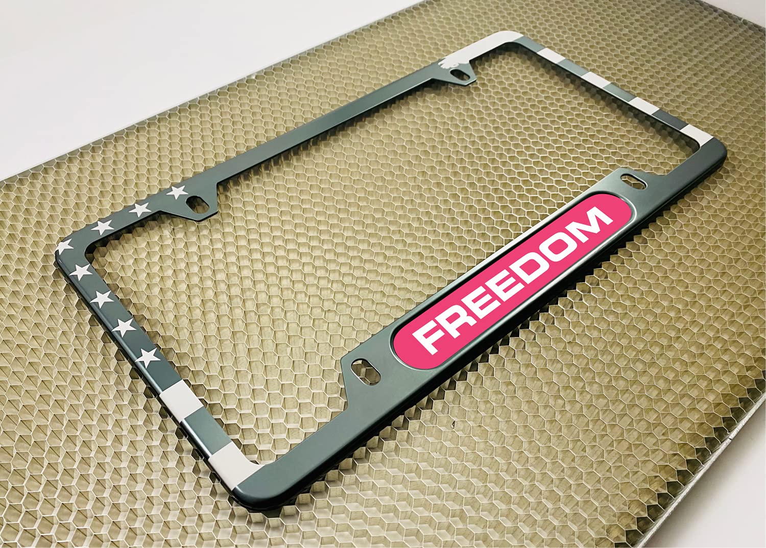 USA Patriotic | American Flag Custom Personalized Anodized Aluminum Thin Top | - Picture 40 of 133