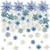 LELEE 60pcs Fake Flowers Heads Mini Silk Flower for Crafts, Small Artificial Daisy Roses Faux Flowers Bulk for DIY Cake Wedding Party Home Garland Wreath Decoration,Purple Flower