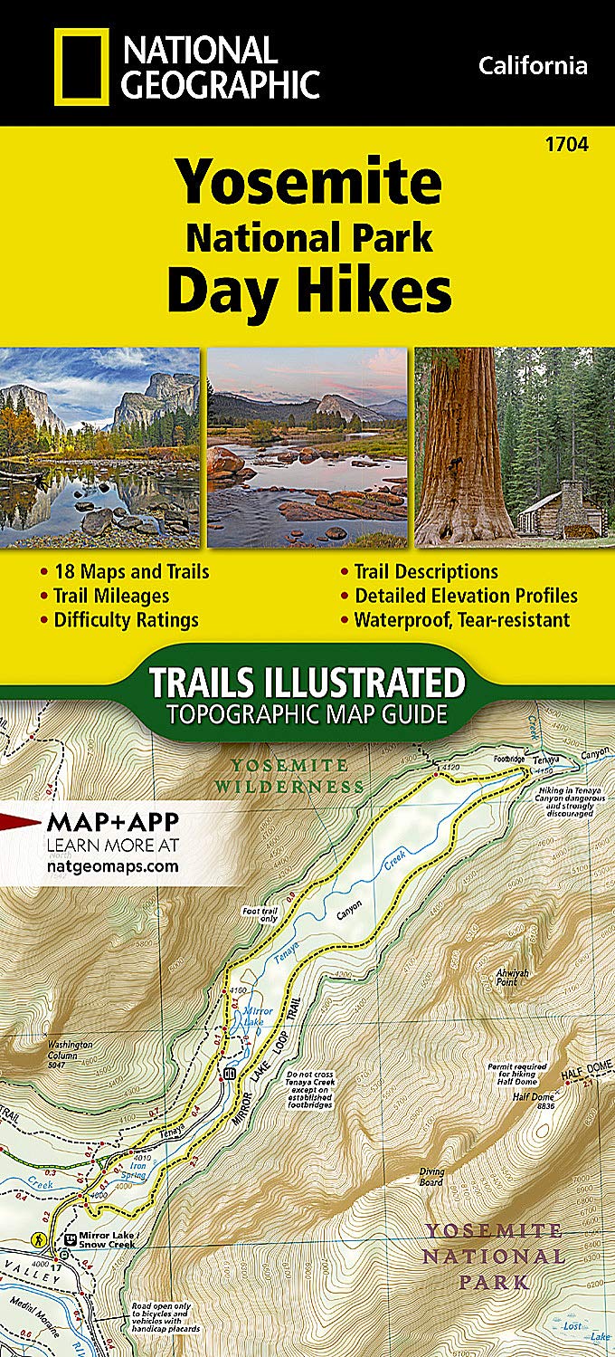 National Geographic Topographic Map Guide 2020 Yosemite National Park Day Hikes 