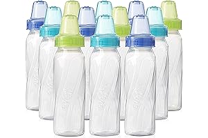 Evenflo Feeding Classic Clear Plastic Standard Neck Bottles for Baby, Infant and Newborn