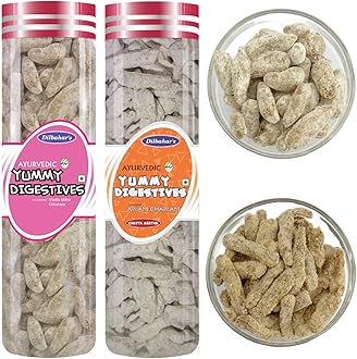 DILBAHAR'S Khatta Mitha Chhuhara-210-Aplam Chaplam-165 Gm|Khatta Mitha Chhuara|Aam Pachak Goli|Digestive Goli Pachak|Mukhwas Mouth Freshener|Churan Digestive|After-Meal Treat,Candy