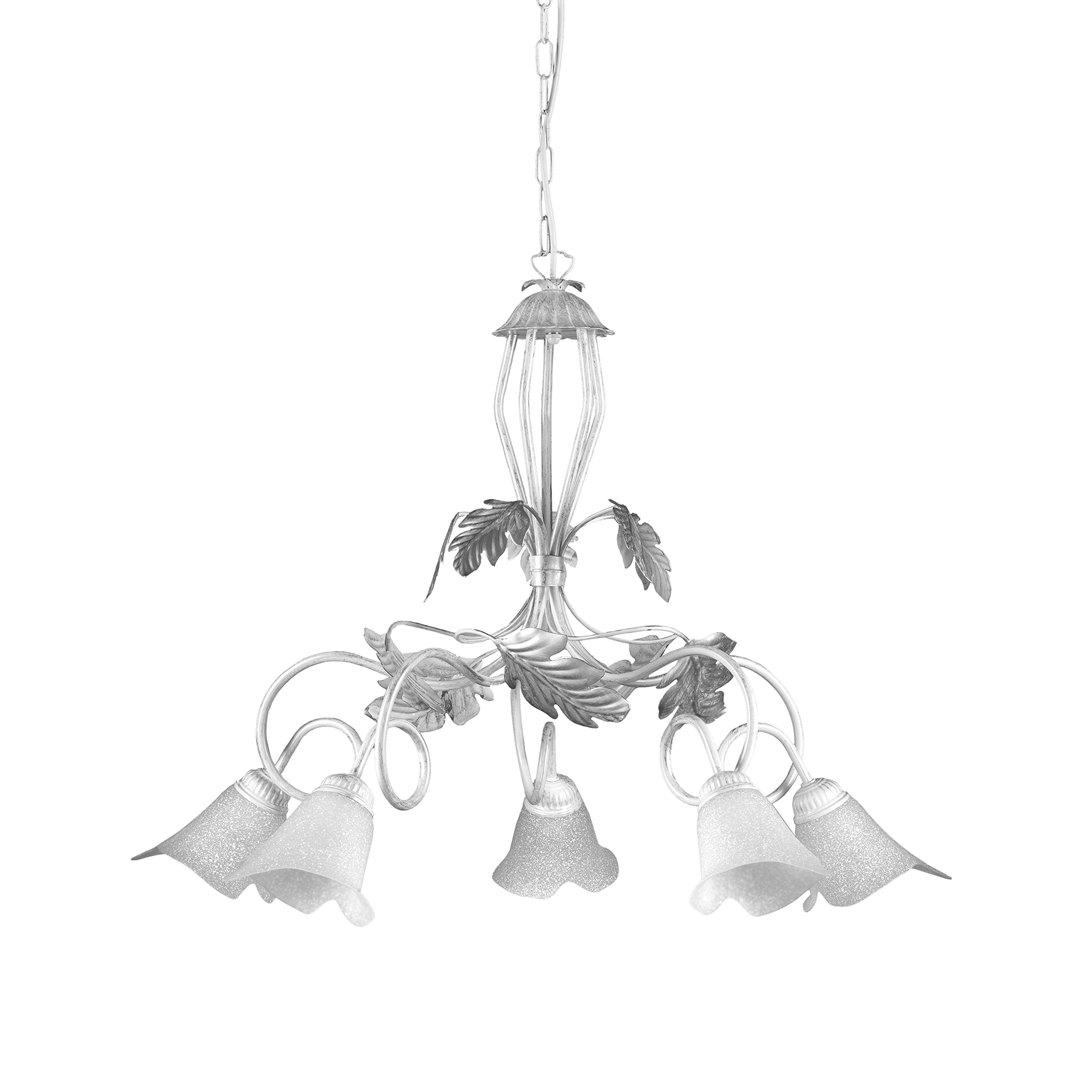 Lustre 5 bras en métal blanc ONLI pour une ambiance douce et sereine