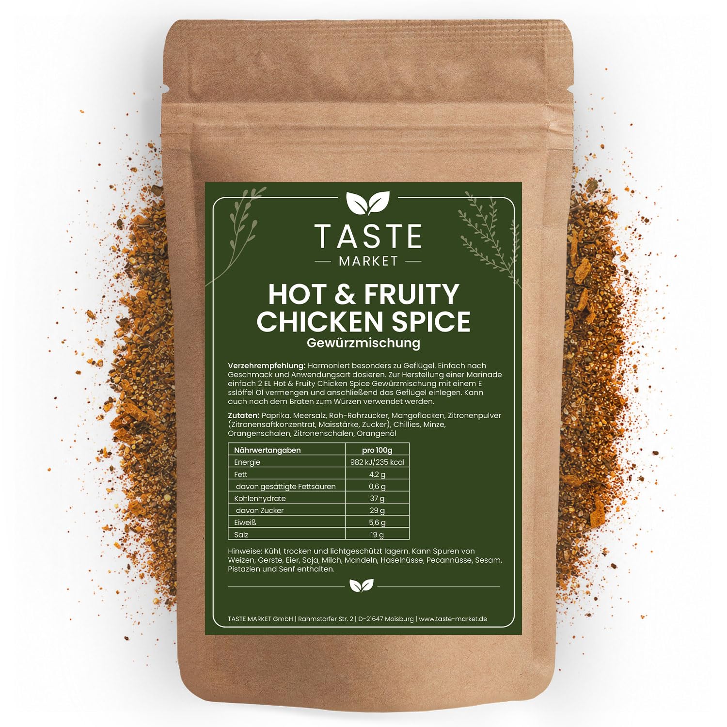5 kg Hot & Fruity Chicken Gewürz | Geflügel Gewürzmischung | Gewürz für Hähnchen und Geflügel