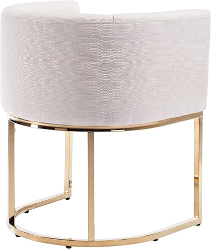 Miniatura 18 de Silla de comedor tapizada, moderna silla lateral de barril, sillas de comedor tapizadas, cómoda silla auxiliar de cocina para sala de estar, color