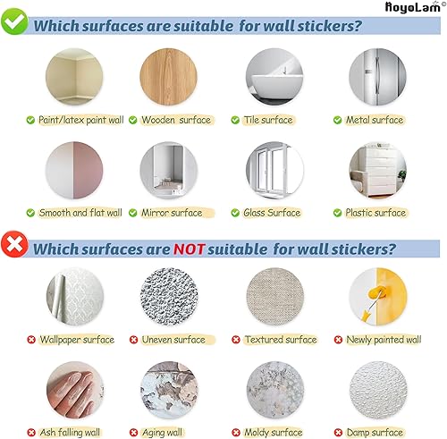 Miniatura 6 de RoyoLam Calcomanías de pared con mariposas y estrellas calcomanías de pared para guardería preescolar para niños bebés niñas extraíbles para