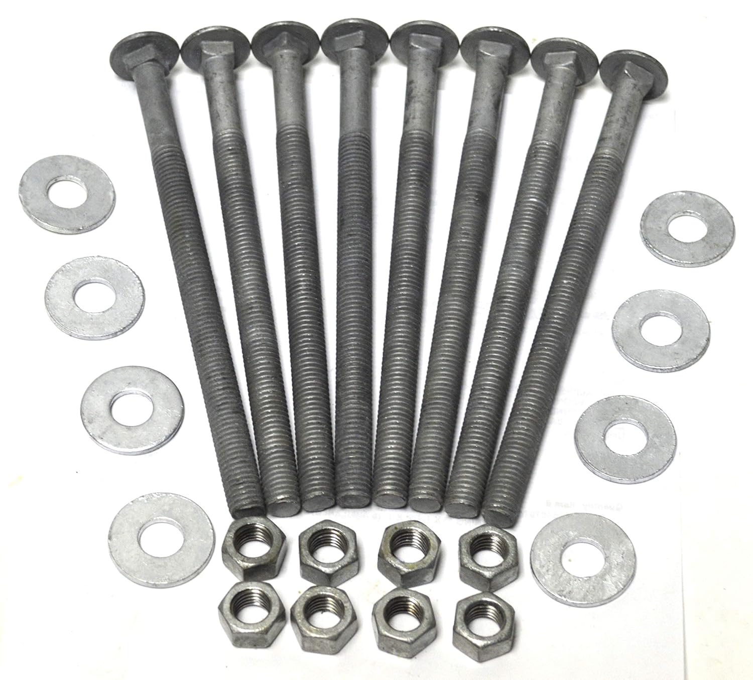 1/2" x 8" Galvanized Carriage Bolt Set (Pack of 8)