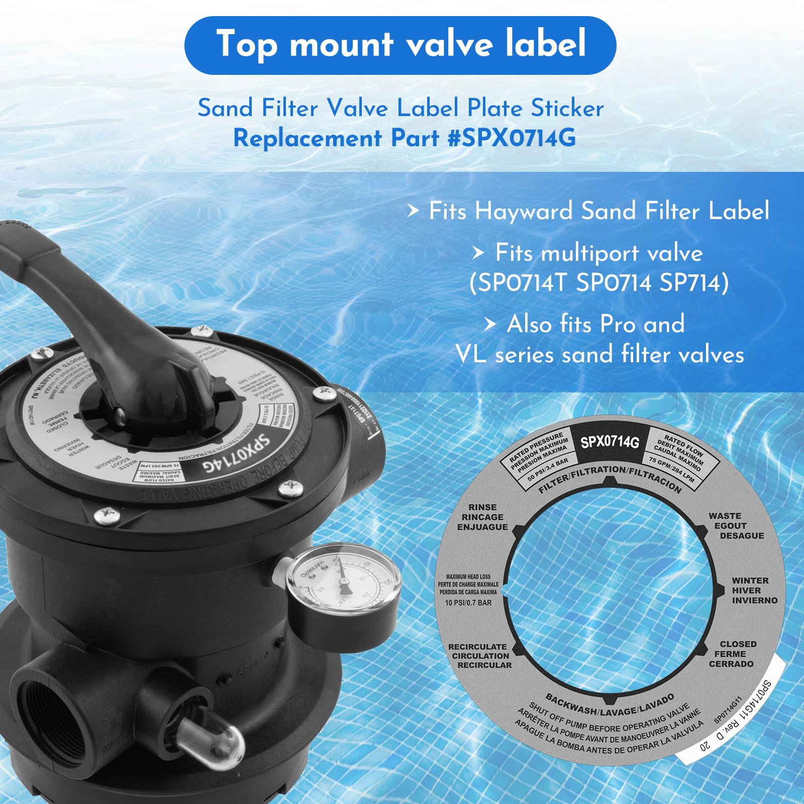 Amazon.com: SPX0714G Sand Filter Valve Label Plate Sticker