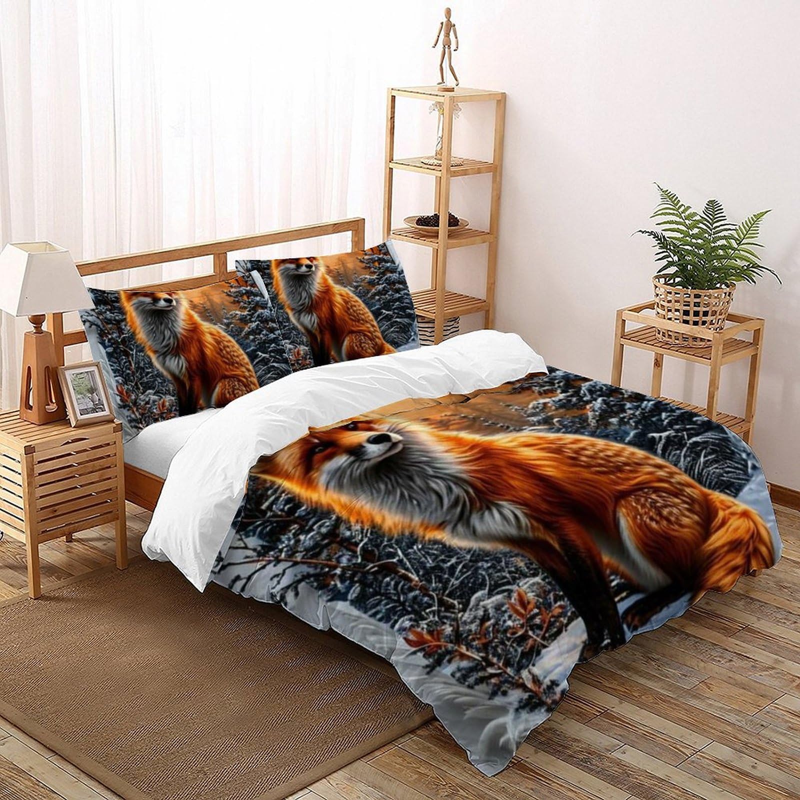 Housse de couette super king animaux microfibre pour éviter les draps trop courts