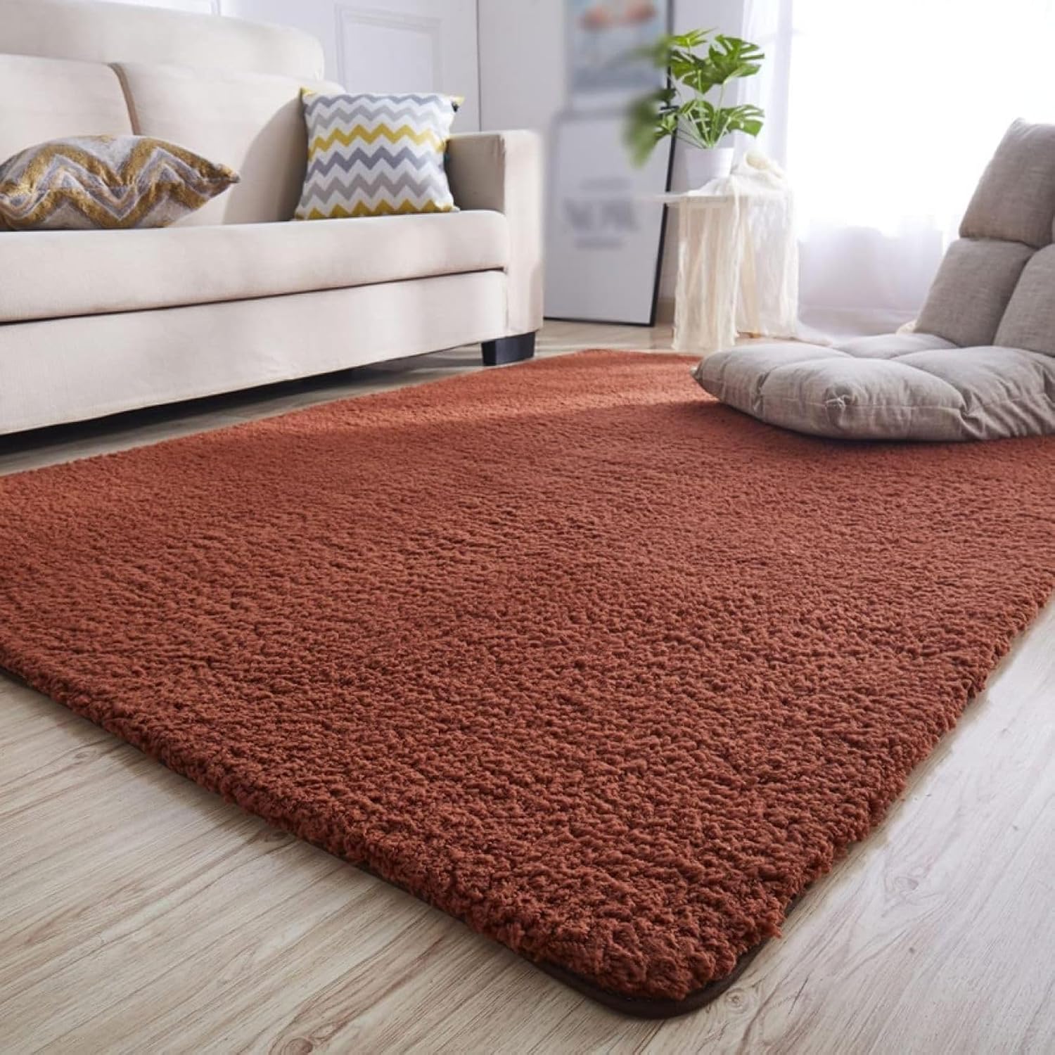 チェアマット ラグ シャギーラグ カーペット 絨毯 滑り止め 洗える ラグカーペット ふわふわ ホットカーペット 抗菌 防ダニ オー
