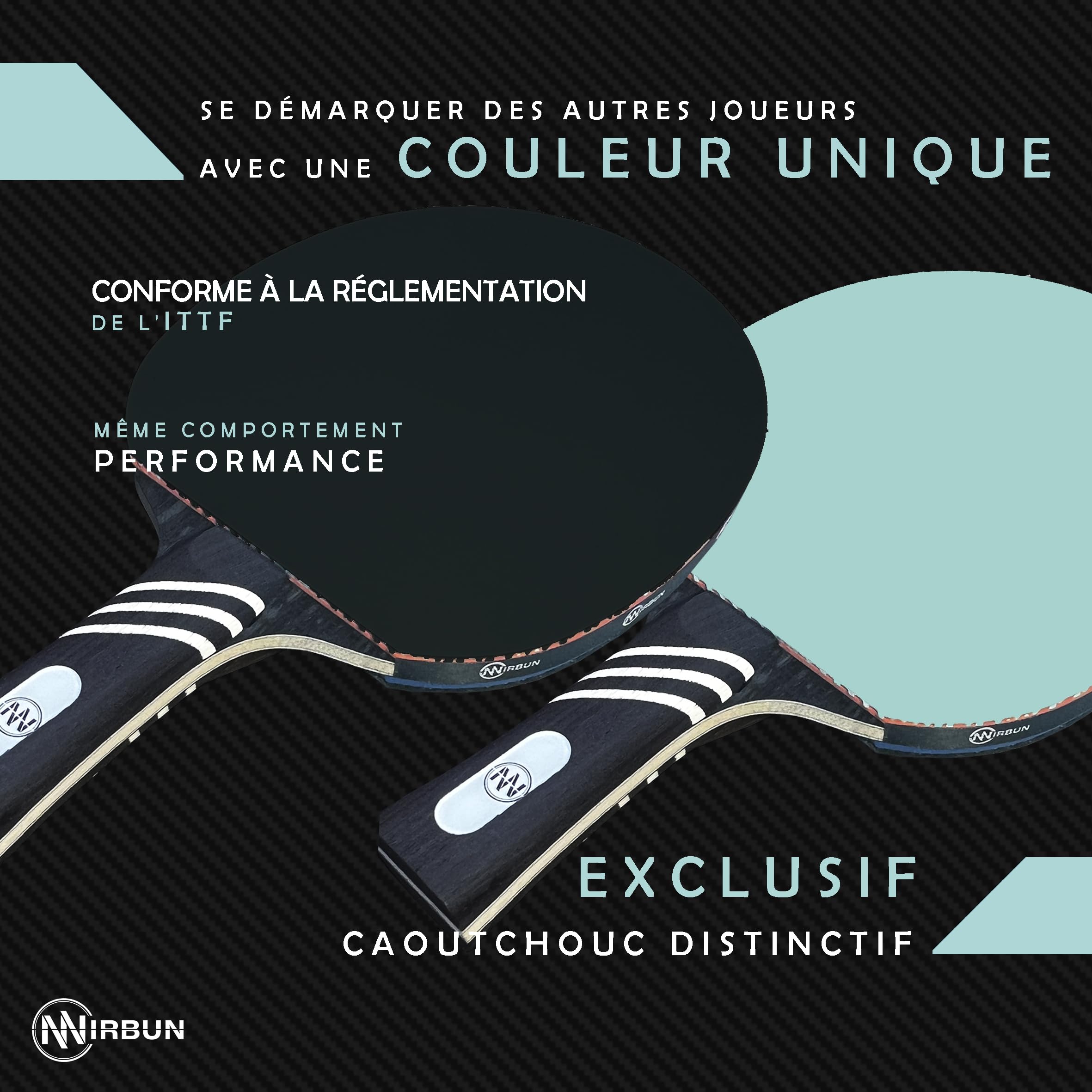 Raquette de Ping-Pong en Carbone Professionnelle | Tennis de Table Haute Résistance avec Housse de Protection