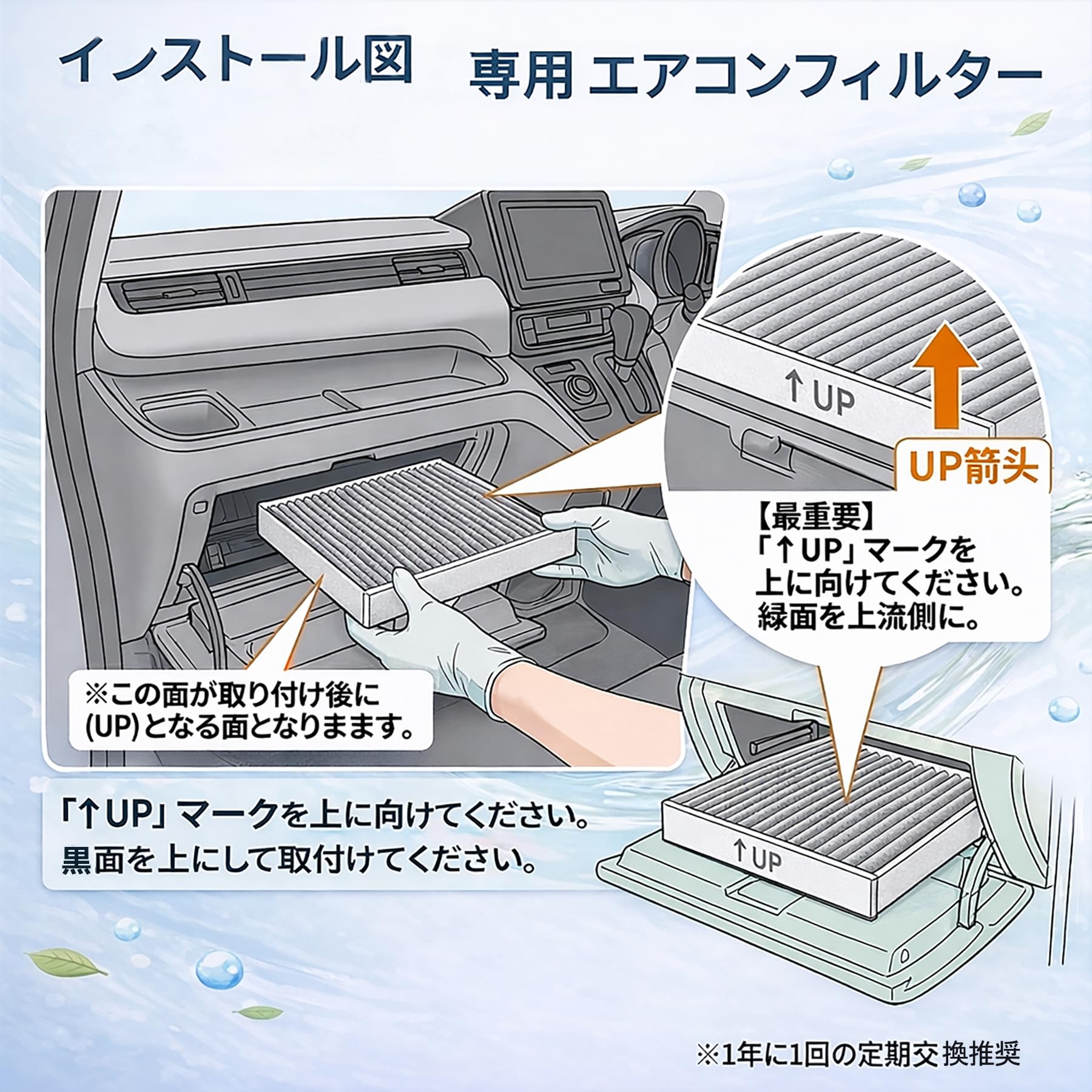 Amazon.co.jp: ホンダ車用 エアコンフィルター N-BOX JF1 JF2 N-ONE