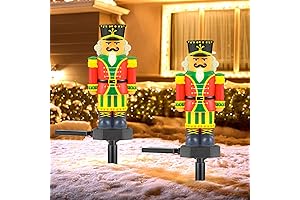 2 Pack Outdoor Solar Christmas Nutcracker Decorations